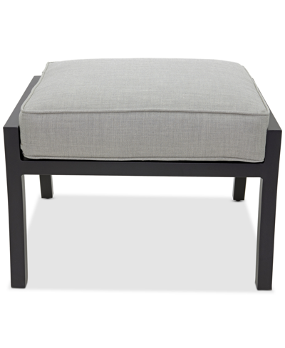 Shop Agio Astaire Outdoor Ottoman In Oyster Light Grey