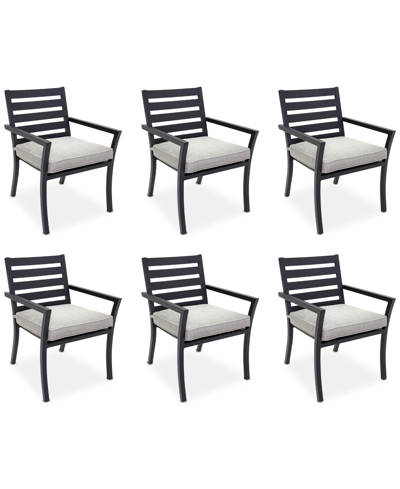 Shop Agio Astaire Outdoor 6-pc Dining Chair Bundle Set In Oyster Light Grey