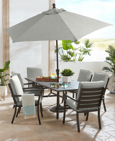 Shop Agio Astaire Outdoor 6-pc Dining Chair Bundle Set, Created For Macy's In Oyster Light Grey
