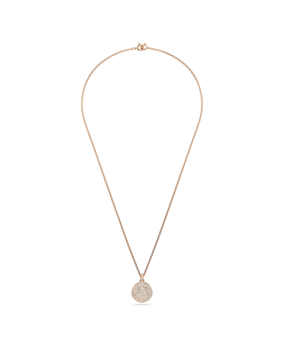 Shop Swarovski White, Rhodium Plated Or Rose-gold Tone Or Gold-tone Meteora Layered Pendant Necklace In Rose Gold