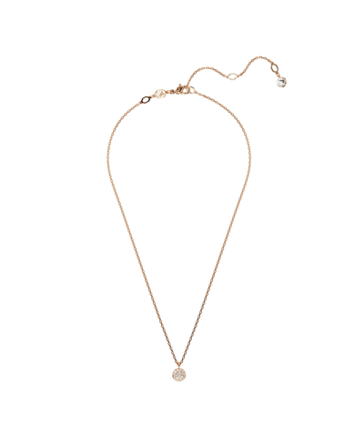 Swarovski Meteora Pendant Small Layer Rose Gold Shiny Crystal In Rose Gold