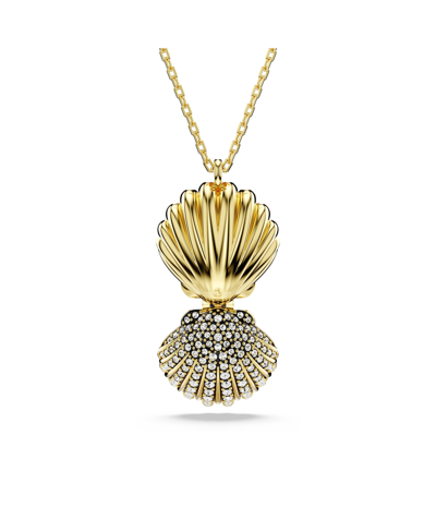 Swarovski Idyllia F Pendant Shell Locket Gold Shiny Crystal In Gold