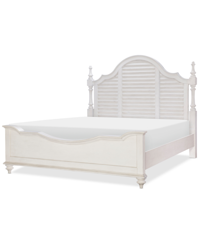 Shop Macy's Mandeville Louvered California King Bed In White