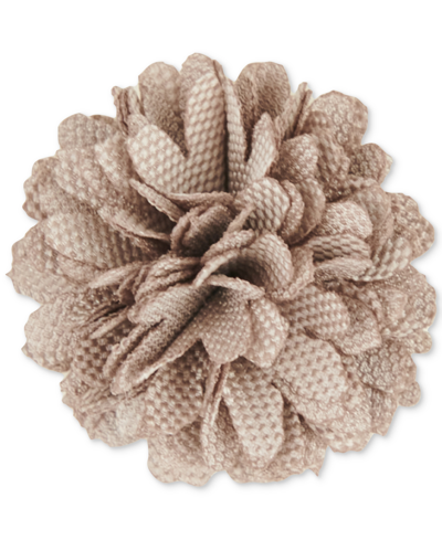 Construct Con.struct Men's Ceremony Satin Checkerboard Flower Lapel Pin, Created For Macy's In Sandal Wood
