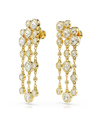 Swarovski Imber Round Cut Drop Earrings In Gold