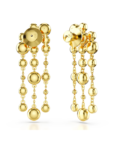 Swarovski Imber Round Cut Drop Earrings In Gold
