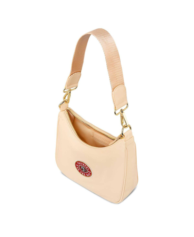 Shop Stoney Clover Women's  San Francisco 49ers Curved Crossbody Bag In Tan