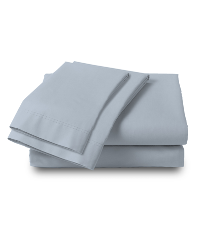 Color Sense 300 Thread Count Cotton Sateen 2 Pc Sateen Pillowcase King In Blue