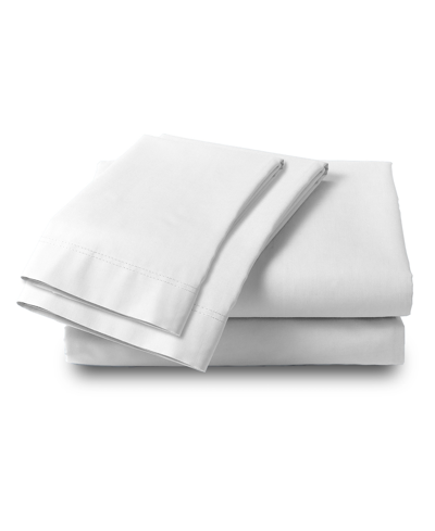 Shop Color Sense 300 Thread Count Cotton Sateen 4 Pc Sateen Sheet Set Full In White