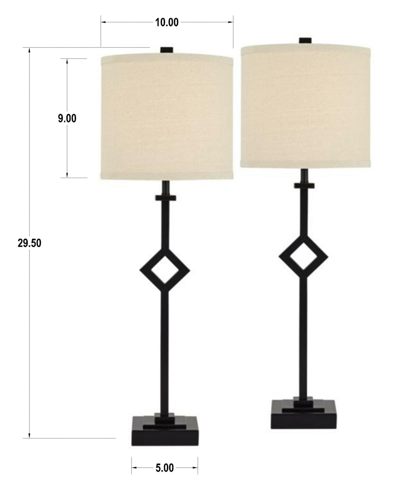 Shop Pacific Coast Set Of 2 Audrey Table Lamp In Black