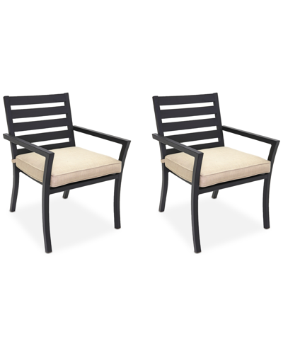 Shop Agio Astaire Outdoor 2-pc Dining Chair Bundle Set In Straw Natural