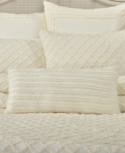 Piper & Wright Lillian Boudoir Decorative Pillow, 12" X 24" In Cream