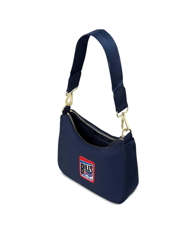 Shop Stoney Clover Women's  Buffalo Bills Curved Crossbody Bag In Navy