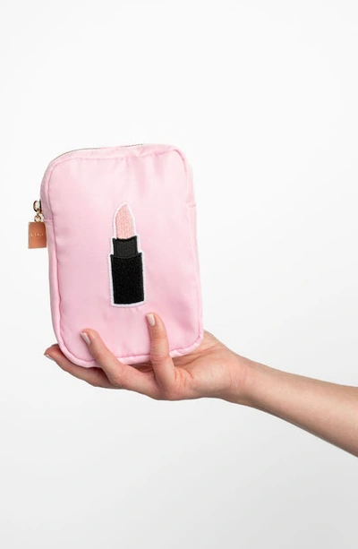 Shop Bloc Bags Medium Heart Cosmetic Bag In Cream