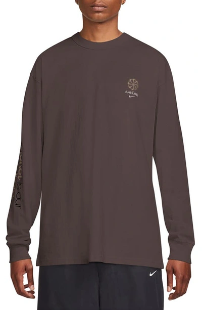 Shop Nike Max90 Playing Field Long Sleeve Graphic T-shirt In Baroque Brown