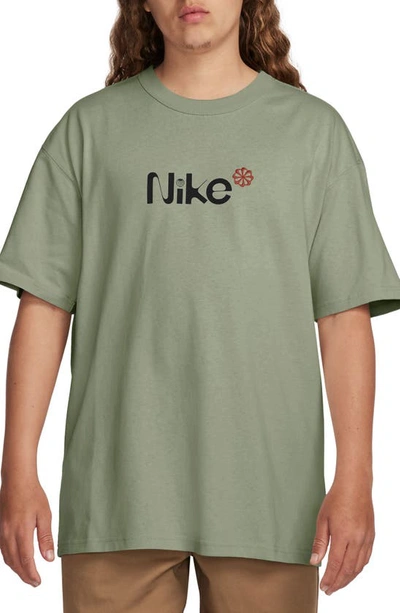 Shop Nike Max90 Move To Zero Graphic T-shirt In Oil Green