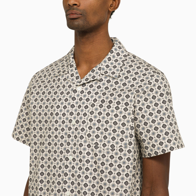 Shop Apc A.p.c. Short Sleeved White Patterned Shirt