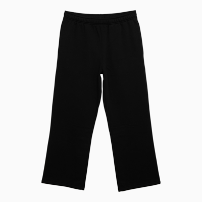 Shop Acne Studios Black Cotton Blend Sports Trousers