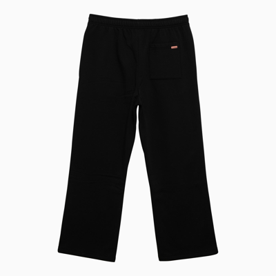 Shop Acne Studios Black Cotton Blend Sports Trousers