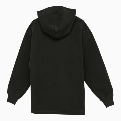 Shop Acne Studios Black Cotton Sweatshirt With Logo