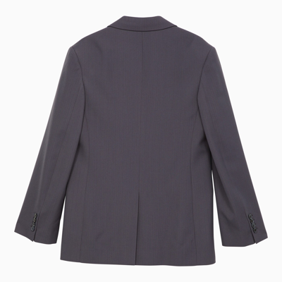 Acne Studios Blue Single-breasted Jacket In Wool Blend
