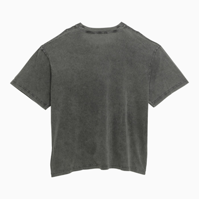 Shop Acne Studios Faded Black Cotton T Shirt With Logo