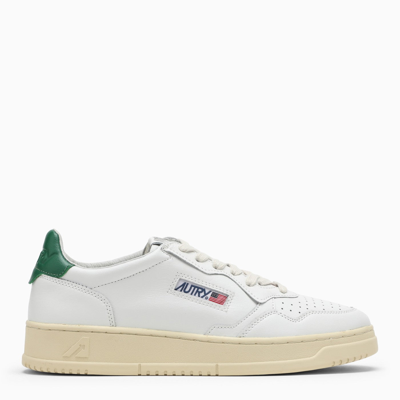 Shop Autry White/green Leather Medalist Sneakers