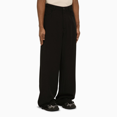 Shop Balenciaga Black Baggy Trousers