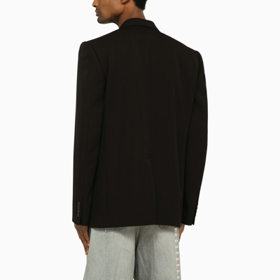 Shop Balenciaga Black Wool Single Breasted Jacket