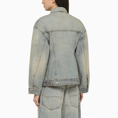 Balenciaga Logo-embroidered Oversized Denim Jacket