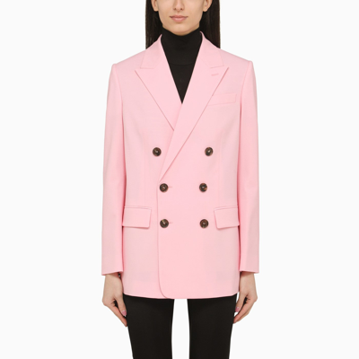 Shop Dsquared2 Pink Double Breasted Jacket