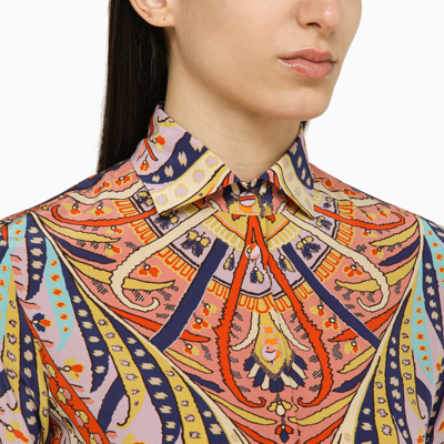 Shop Etro Multicoloured Silk Shirt