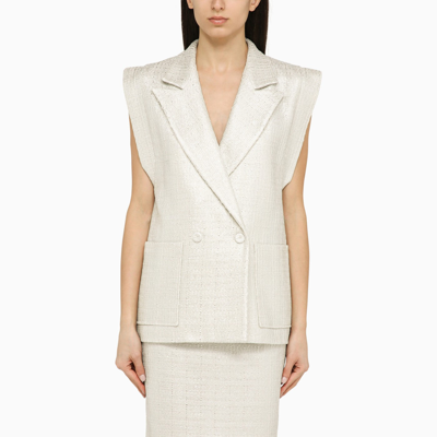 Federica Tosi Cotton Blend Double Breasted Waistcoat