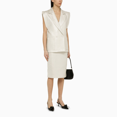 Federica Tosi Cotton Blend Double Breasted Waistcoat