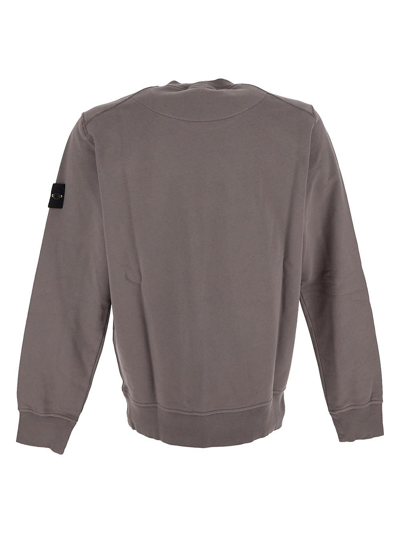 Shop Stone Island Cotton Sweatshirt In Grey