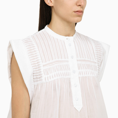 Shop Isabel Marant Étoile White Cotton Leaza Shirt