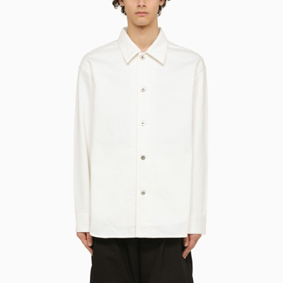 Shop Jil Sander White Denim Shirt