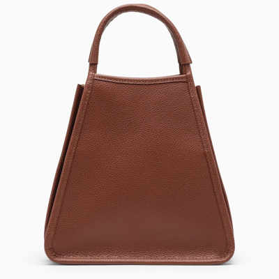 Shop Longchamp Le Foulonnè S Brown Leather Handbag