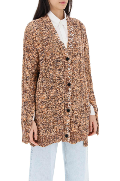 Shop Marni Mouliné Cardigan With Embroideries