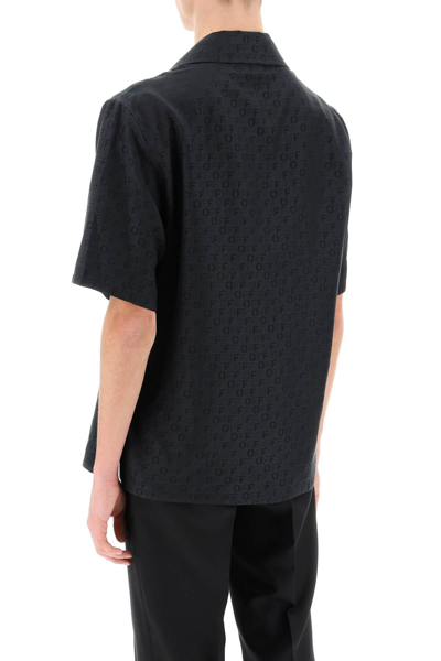 Shop Off-white Off White Holiday Bowling Shirt With Off Pattern