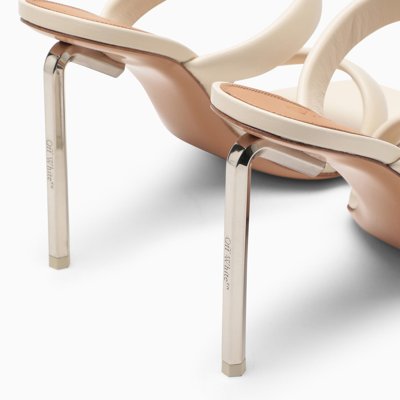 Off-white Leather Allen Sandals With Heel 11 Cm