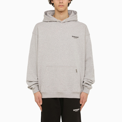 Shop Represent Grey Hoodie With Logo