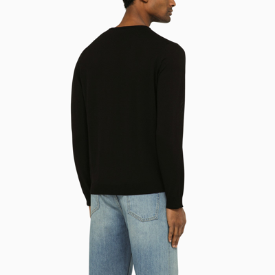 Shop Roberto Collina Black Cotton Crew Neck Sweater