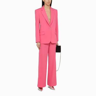 Shop Stella Mccartney Stella Mc Cartney Pink Single Breasted Jacket In Wool