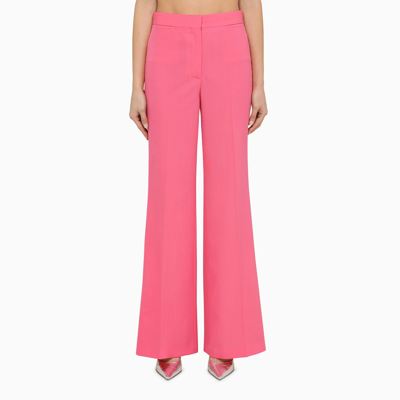 Shop Stella Mccartney Stella Mc Cartney Pink Wool Blend Palazzo Trousers