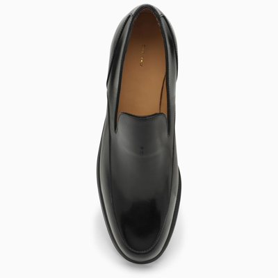Shop The Row Black Leather Enzo Loafer