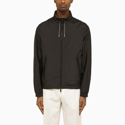 Shop Zegna Reversible Jacket In Nylon And Cashmere