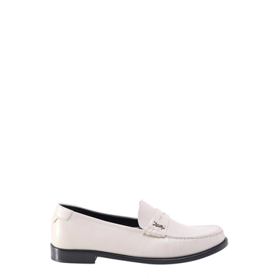 Shop Saint Laurent Loafer In White
