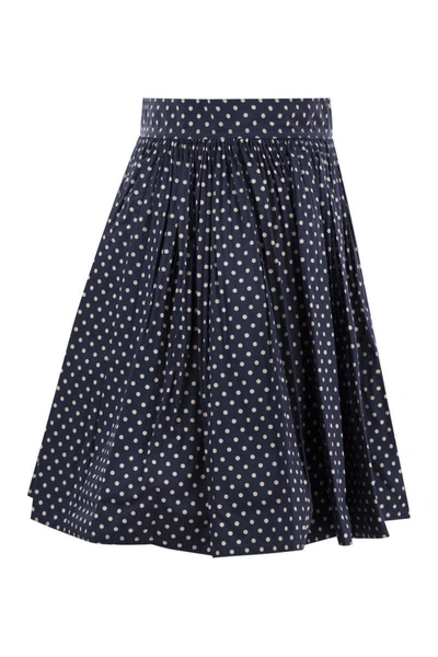 Shop Polo Ralph Lauren Floral A-line Skirt In Blue