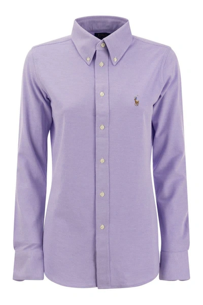 Shop Polo Ralph Lauren Cotton Oxford Shirt In Lilac